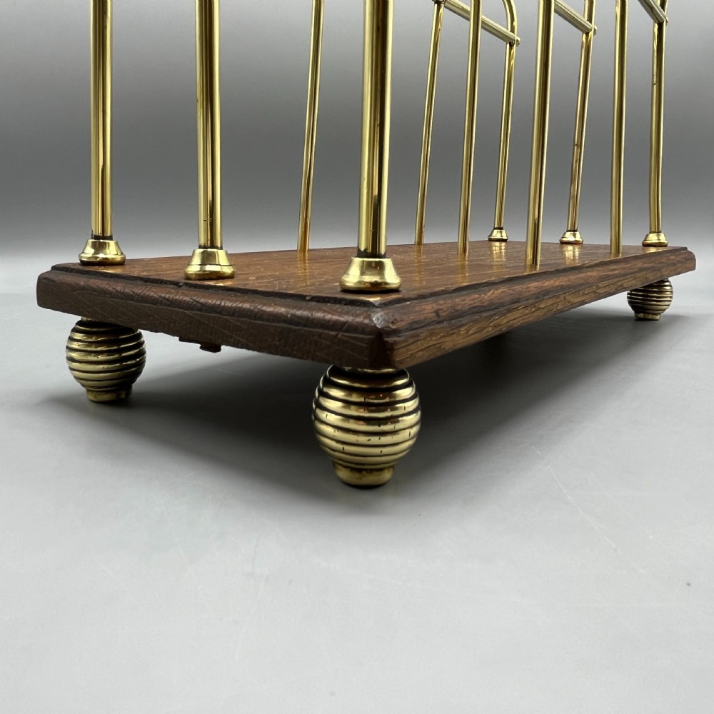 Edwardian Brass Magazine / Newspaper Rack Holder Stand View VI