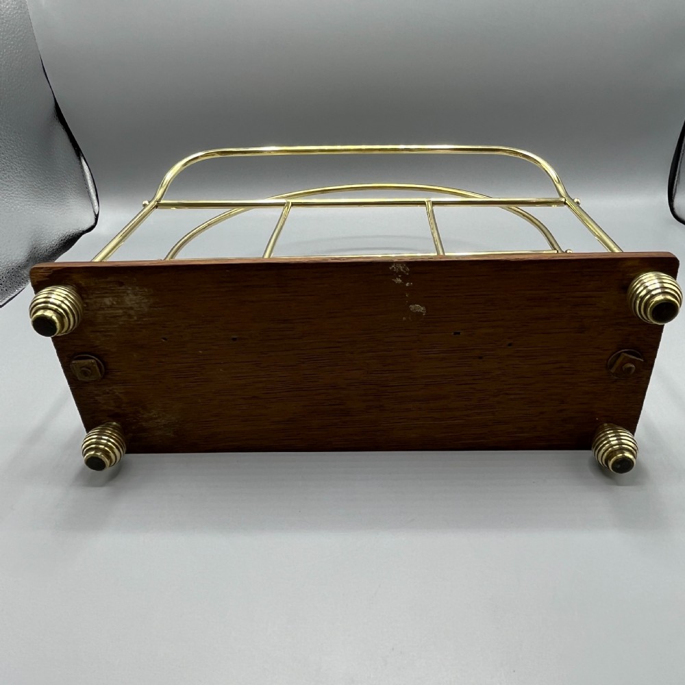 Edwardian Brass Magazine / Newspaper Rack Holder Stand View XI