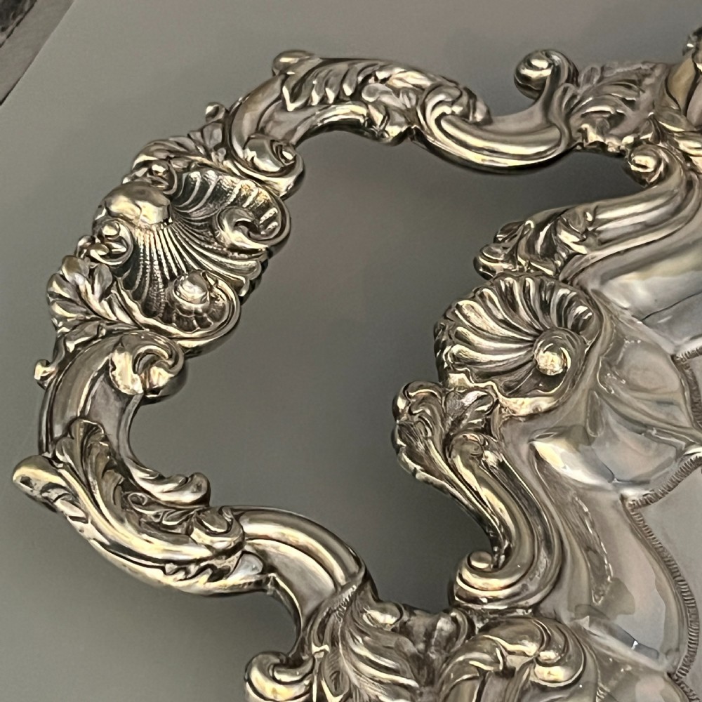 Edwardian Silver Plated Footed Serving Tray View IX