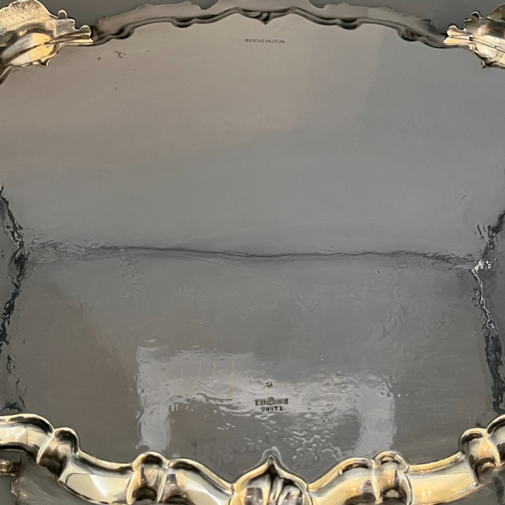 Edwardian Silver Plated Footed Serving Tray View XXIII