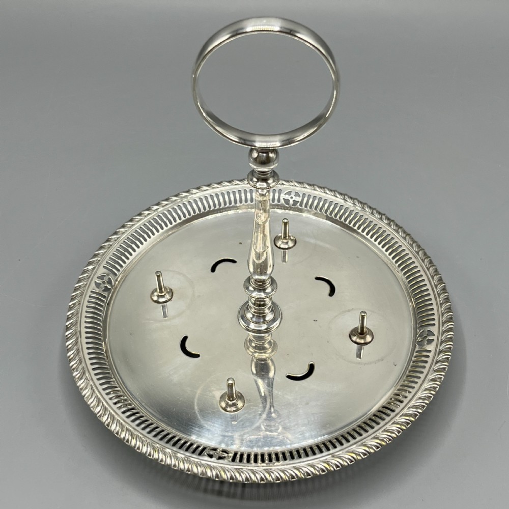 Edwardian Silver Plated Egg Cruet Set View XVI