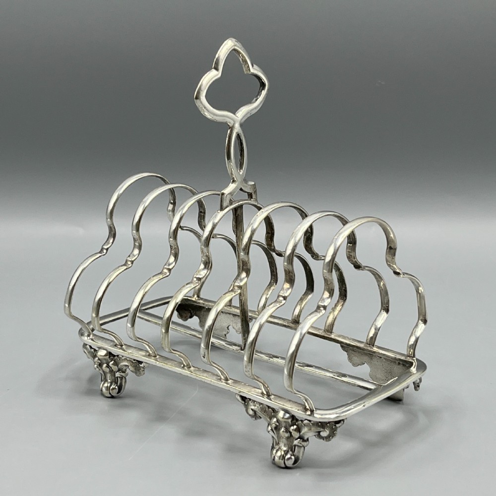 Victorian Silver Plated Toast Rack by William Hutton