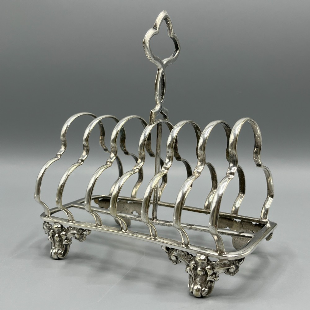 Victorian Silver Plated Toast Rack by William Hutton View II