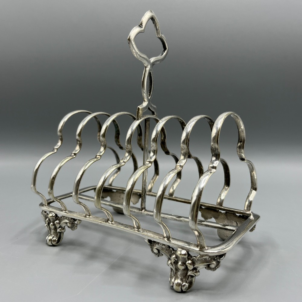 Victorian Silver Plated Toast Rack by William Hutton View III