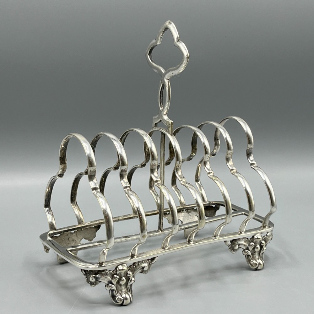 Victorian Silver Plated Toast Rack by William Hutton View VII