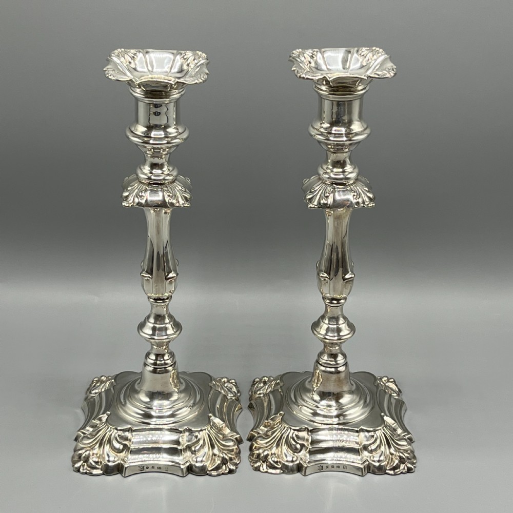 Pair Elkington & Co Silver Plated Candlesticks