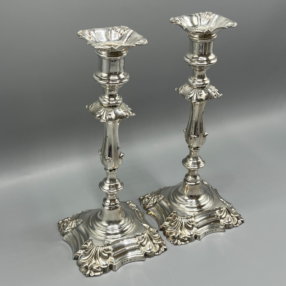 Pair Elkington & Co Silver Plated Candlesticks View II