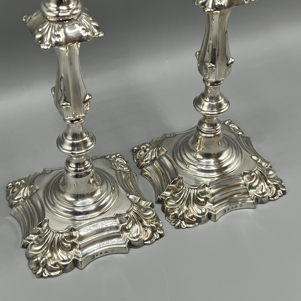 Pair Elkington & Co Silver Plated Candlesticks View IV