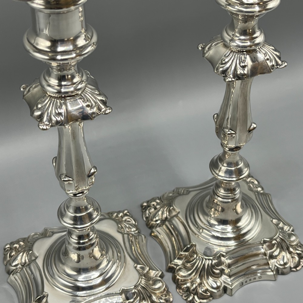 Pair Elkington & Co Silver Plated Candlesticks View V