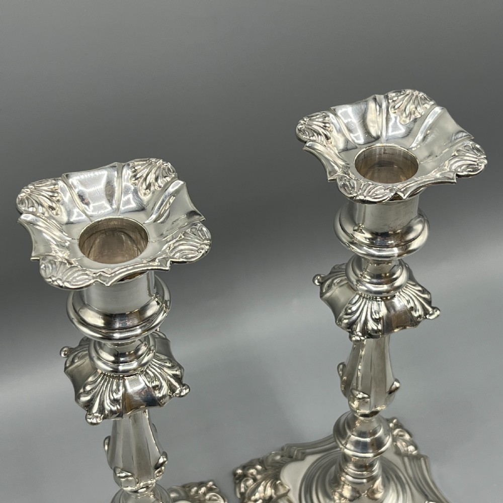 Pair Elkington & Co Silver Plated Candlesticks View VI