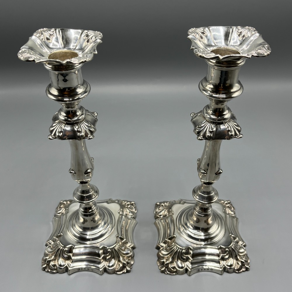 Pair Elkington & Co Silver Plated Candlesticks View VII