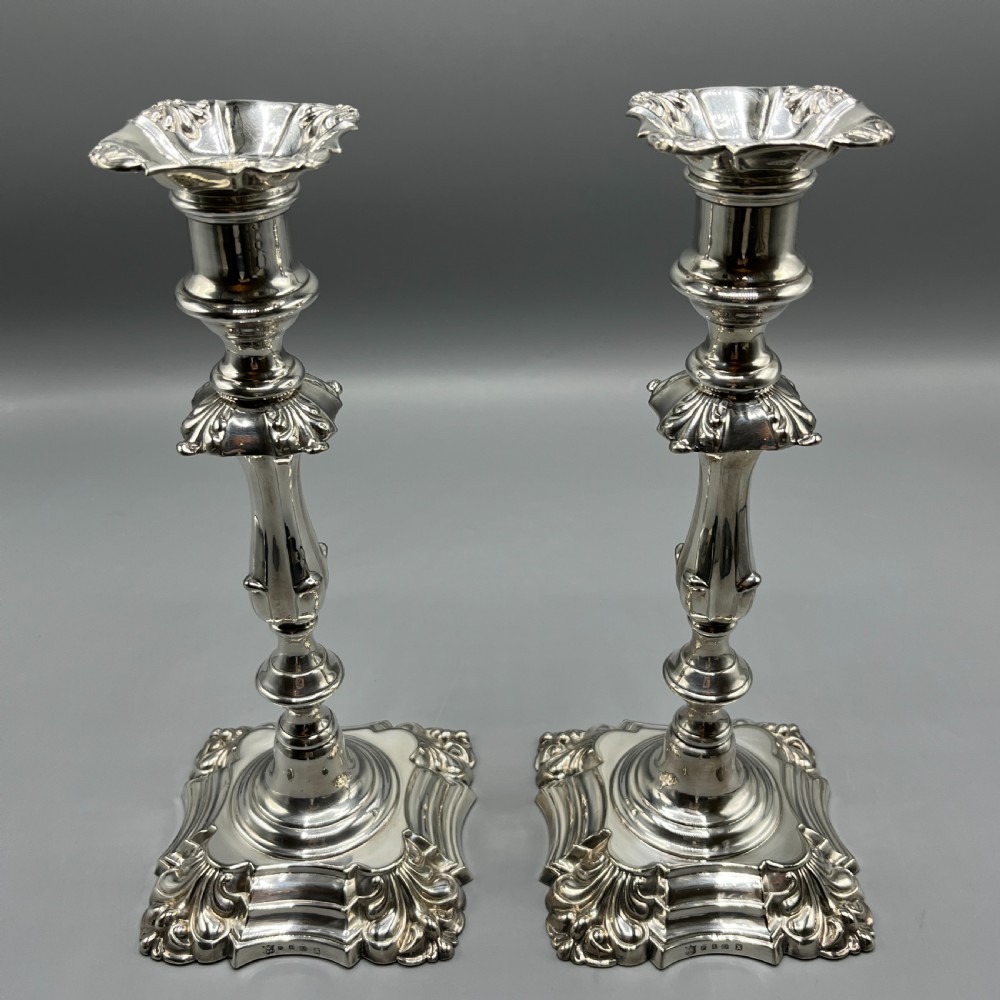 Pair Elkington & Co Silver Plated Candlesticks View VIII