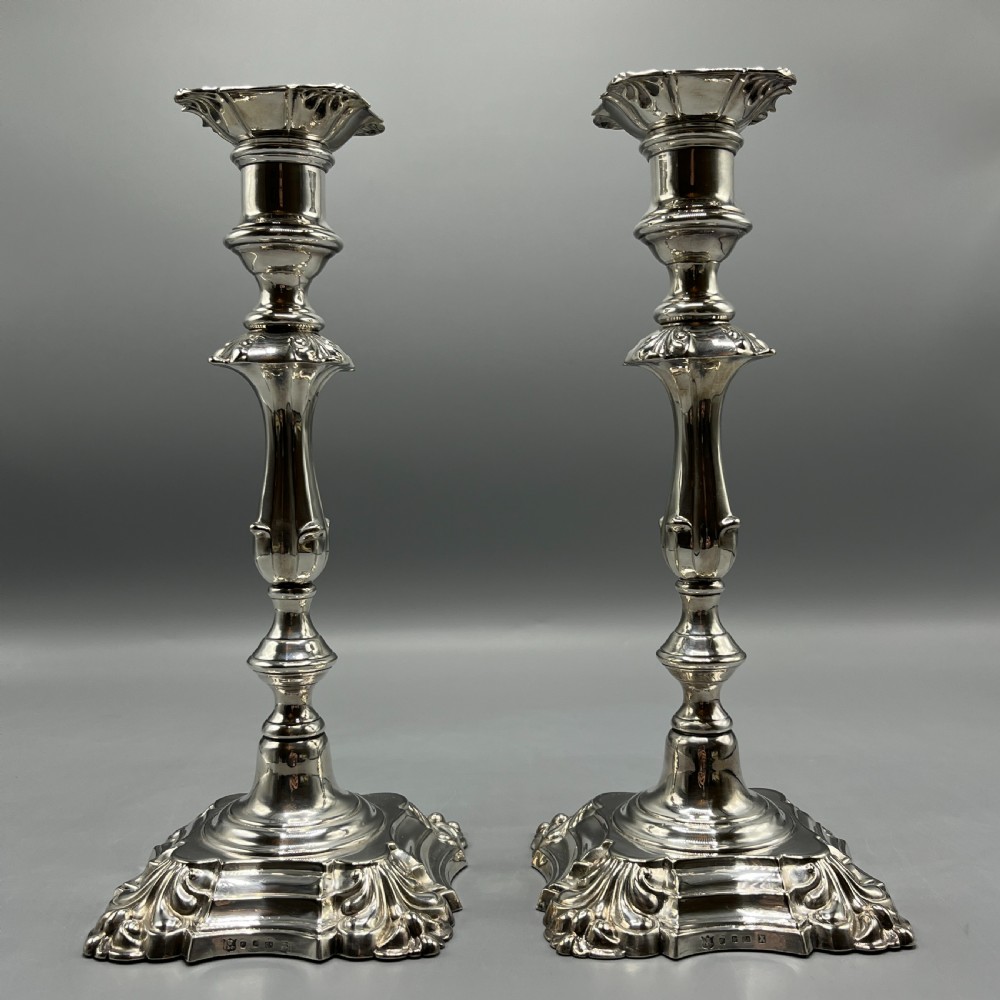 Pair Elkington & Co Silver Plated Candlesticks View IX