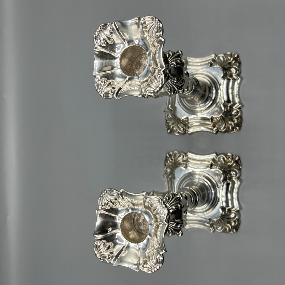 Pair Elkington & Co Silver Plated Candlesticks View X