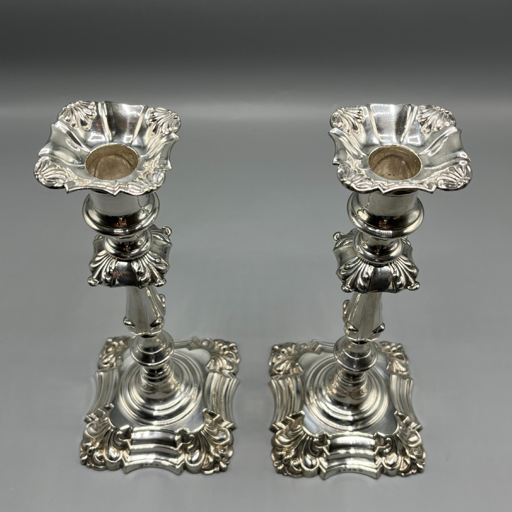 Pair Elkington & Co Silver Plated Candlesticks View XI