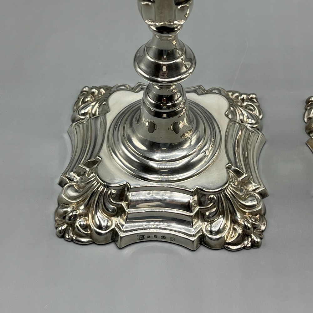 Pair Elkington & Co Silver Plated Candlesticks View XIV
