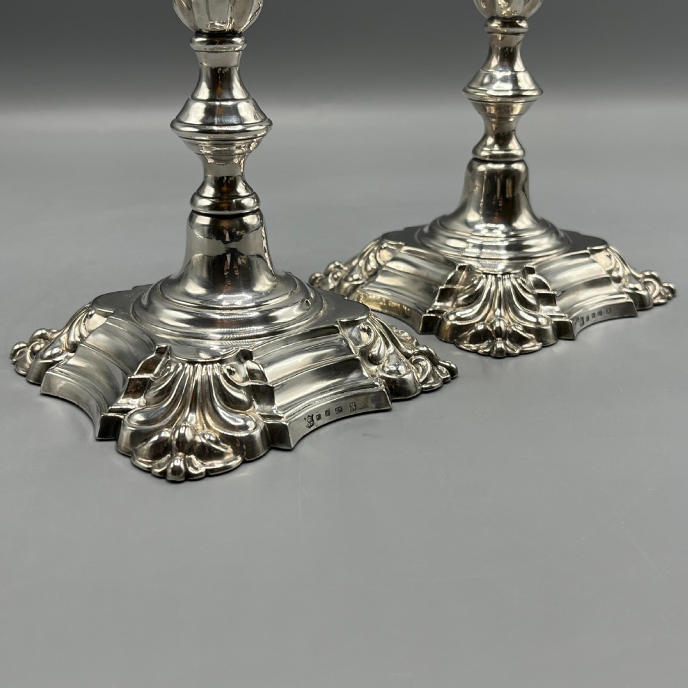 Pair Elkington & Co Silver Plated Candlesticks View XV