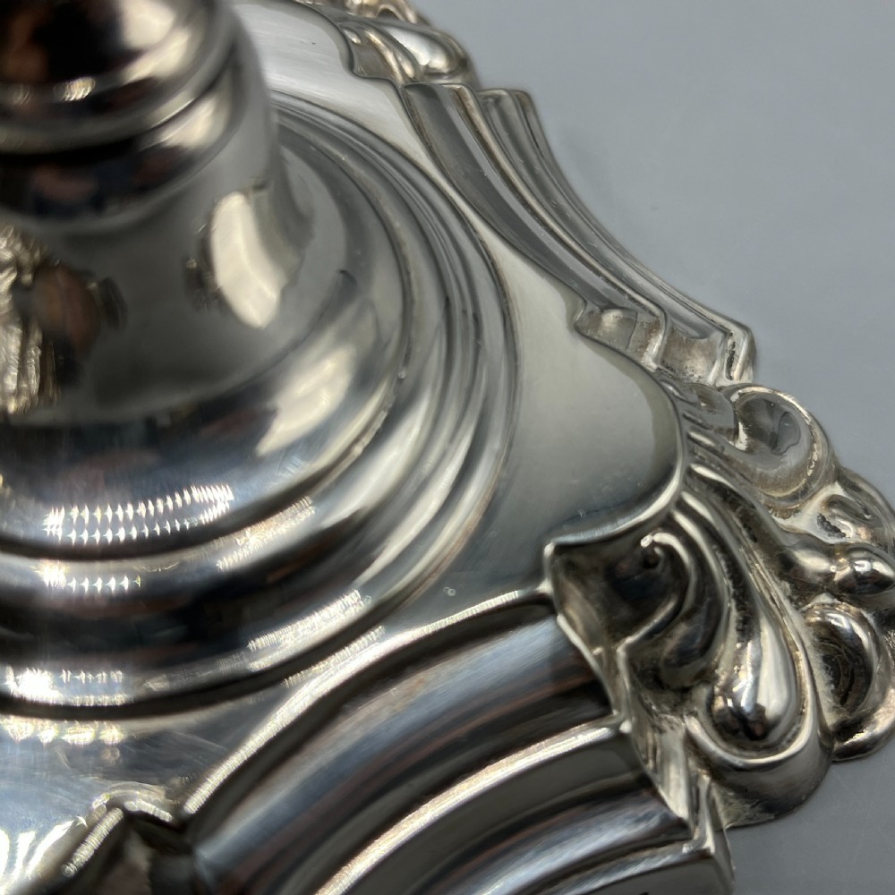 Pair Elkington & Co Silver Plated Candlesticks View XXI