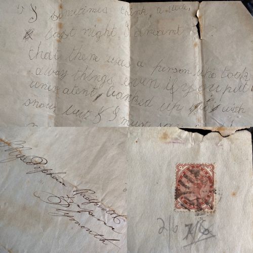 Antique 19th Century Handwritten Psychography Written in a Trance Like State C.1880 Occult Paranormal Spiritualism