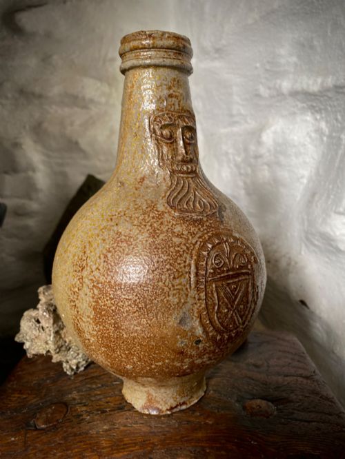 Rare Antique 17th Century Bartmann Kiln Waster, C.1650