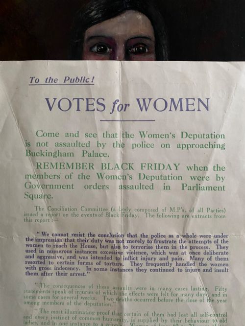 fig 7. Rare Antique Original 1914 Suffragette Double Sided Flyer – Emmeline Pankhurst’s Deputation to Buckingham Palace