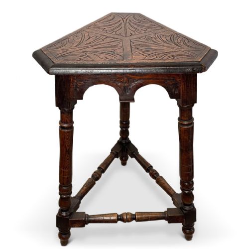 Carved Oak Side Table
