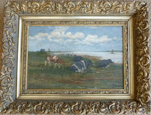 Cattle by a River - 19th Century