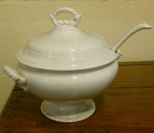French Soup Tureen with Ladle