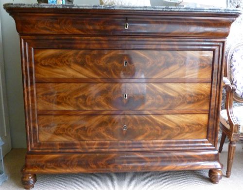 19th Century French Commode with Marble Top