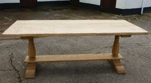 Bleached Oak French Dining Table