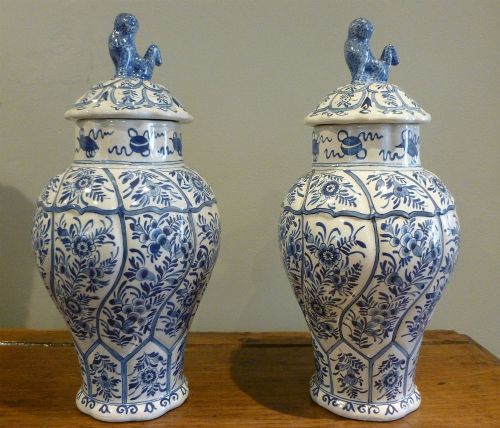 Pair of Delft Vases