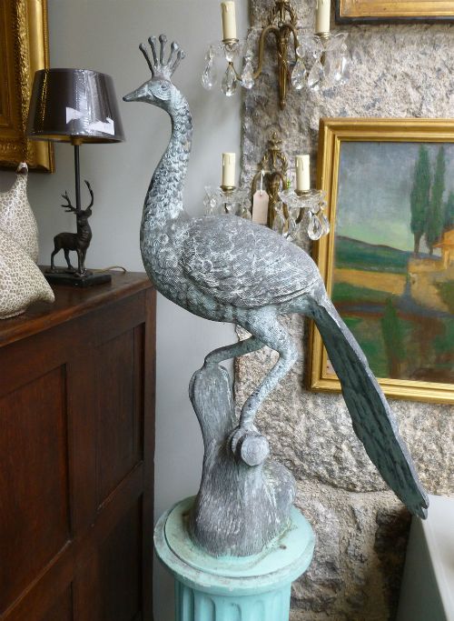 Peacock on Pedestal