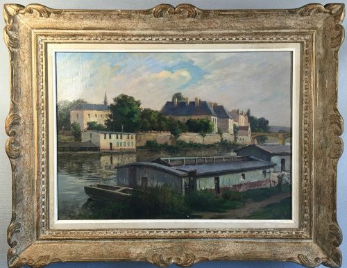 French River Scene - Oil Painting