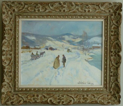 Winter Landscape - Oil Painting