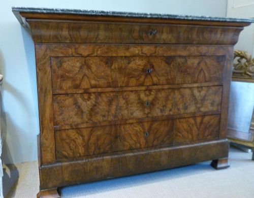 Antique French Commode - Walnut
