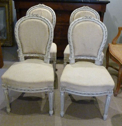 Set of Four Louis Xvi Style French Chairs