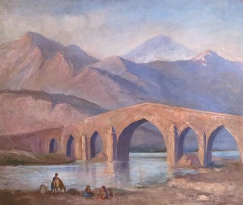 Mountain View - Italian Oil Painting