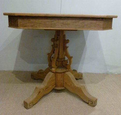 19th Century Pine Pedestal Table