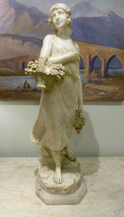 Antique Alabaster Sculpture - 19th Century