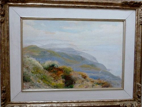 Mountain Landscape - Antique Oil Painting