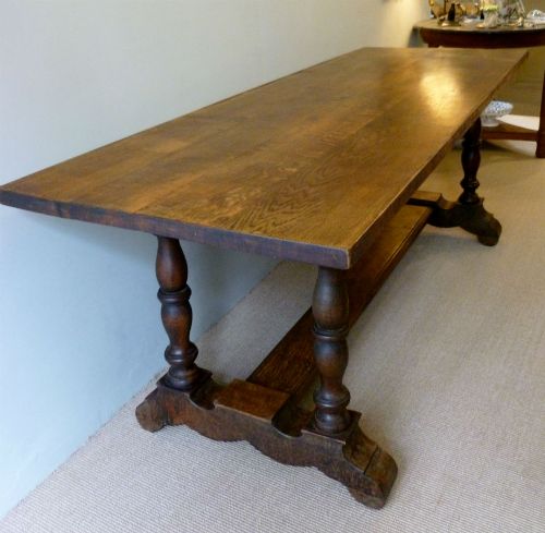 Oak Refectory Table - French 19th Century