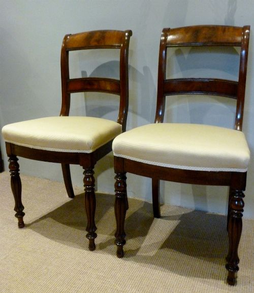 Pair of French Mahogany Chairs - Louis Philippe