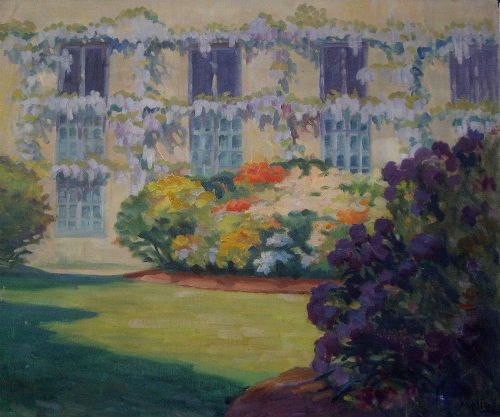 L'orangerie at Trianon - Antique Oil Painting