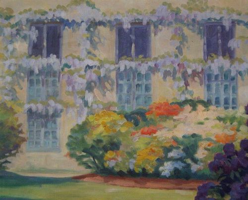 fig 1. L'Orangerie at Trianon - Antique Oil Painting