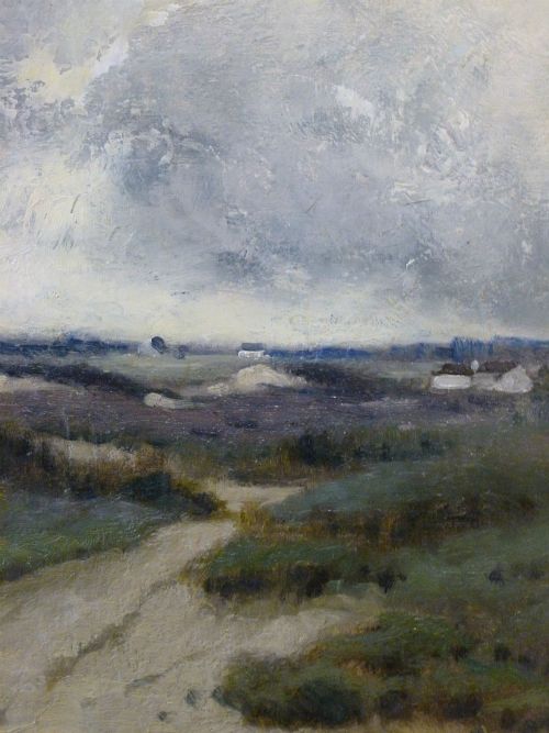 fig 2. Cottages in the Dunes - Antique Oil Painting