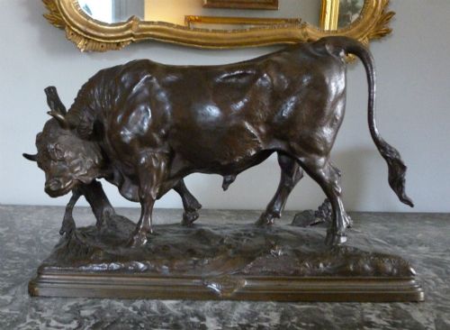 fig 1. Bronze Sculpture of a Bull - 19th Century