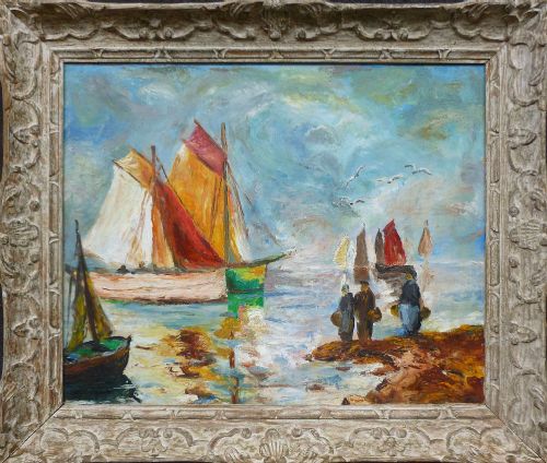 Return of the Fishermen - Oil Painting