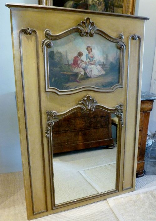 Late 19th Century French Trumeau Mirror