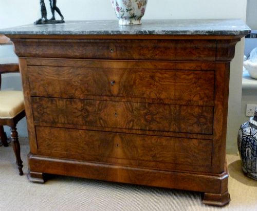 Burr Walnut Commode - French 19th Century