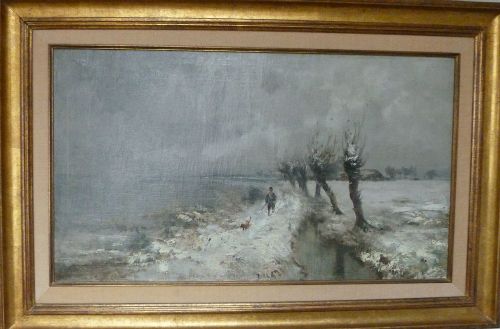 Winter Landscape - Oil Painting